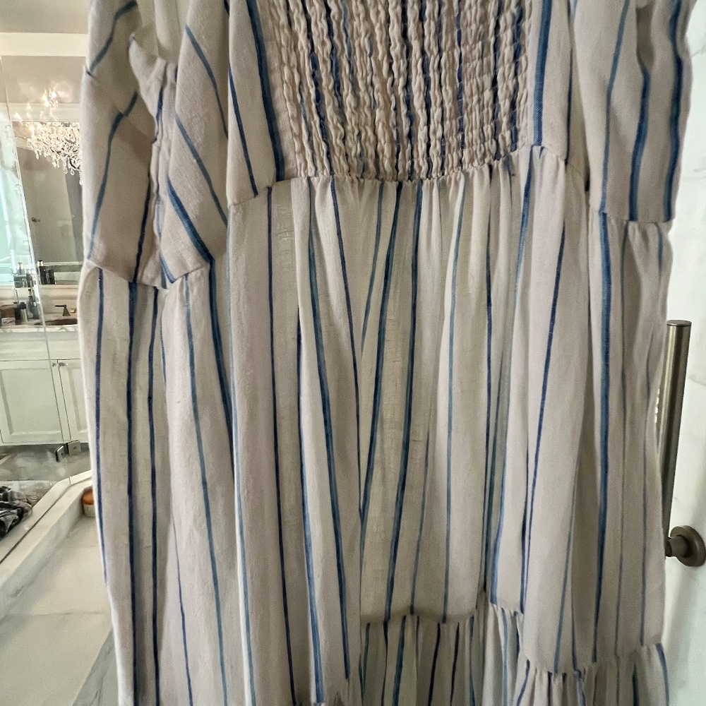 Tommy Bahama String Of Silver Linen-Blend Short Sundress, Coconut, Large - Picture 11 of 14